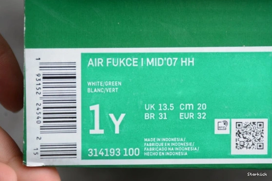 Green Force 1 314193-100 Nike Mid Air Orange Kids 07 White 1028